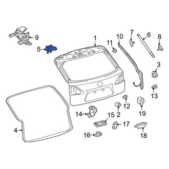 Lexus OE - Rear Liftgate Hinge