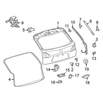 Lexus OE - Lift Gate - Gate & Hardware