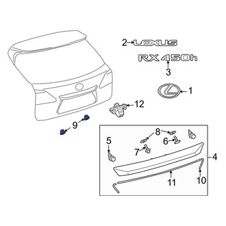 Lexus OE - Liftgate Finish Panel Nut