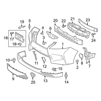 Lexus OE - Front Bumper - Bumper & Components (With Sport Package)