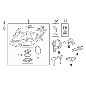 Lexus OE - Front Lamps - Headlamp Components (HID)