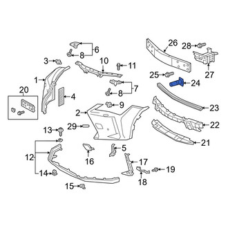 Lexus OE - Bumper Cover Reinforcement Beam Bracket