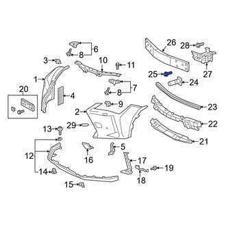 Lexus OE - Bumper Cover Reinforcement Beam Bolt