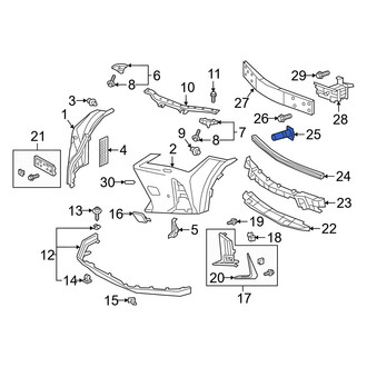 Lexus OE - Bumper Cover Reinforcement Beam Bracket