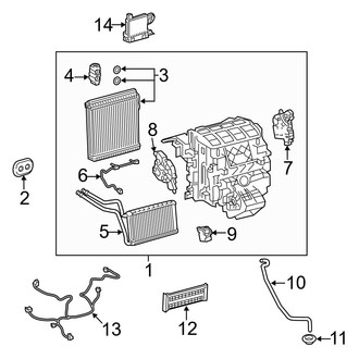 Lexus OE - Air Conditioner & Heater - Evaporator & Heater Components