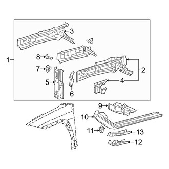 Lexus OE - Fender - Structural Components & Rails (Rails & Components)