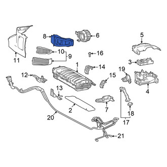 Lexus OE - Rear Drive Motor Battery Compartment Cooling Fan Duct