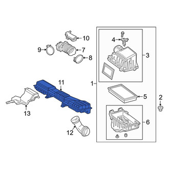 Lexus OE - Front Center Engine Air Intake Hose