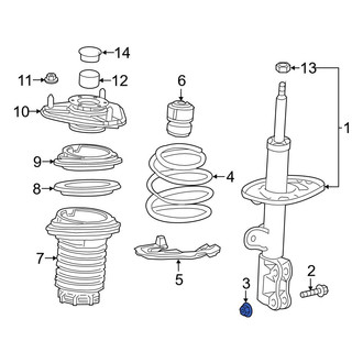 Lexus OE - Lower Suspension Strut Nut