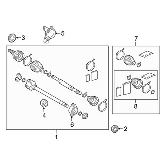 Lexus OE - Front Suspension - Drive Axles (Base / F Sport Design / F Sport Handling / Premium)