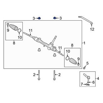Lexus OE - Rack and Pinion Nut