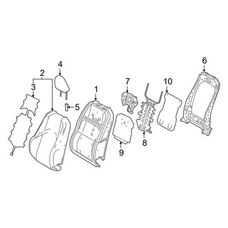 Lexus OE - Seats & Tracks - Driver Seat Components (Seat Back Components), (Base / Luxury)