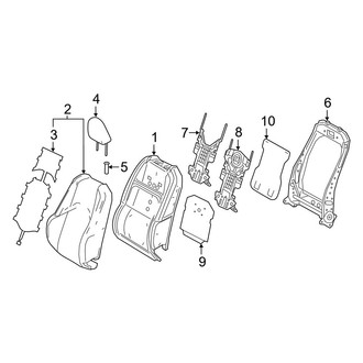 Lexus OE - Seats & Tracks - Passenger Seat Components (Seat Back Components), (Base / Luxury)