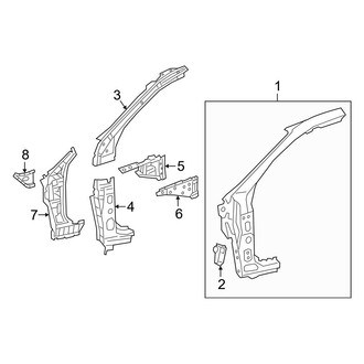 Lexus OE - Pillars, Rocker & Floor - Hinge Pillar