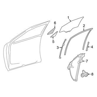 Lexus OE - Front Door - Glass & Hardware