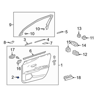 Lexus OE - Inner Door Interior Trim Panel Retainer