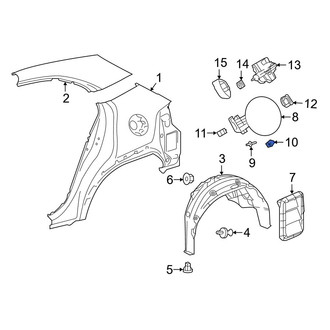 Lexus OE - Rear Fuel Door Bumper