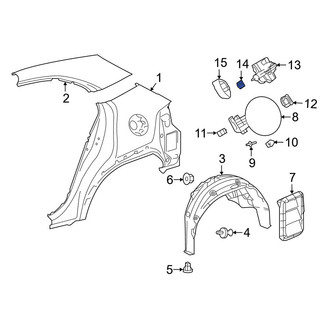 Lexus OE - Fuel Filler Door Lock Actuator Clip