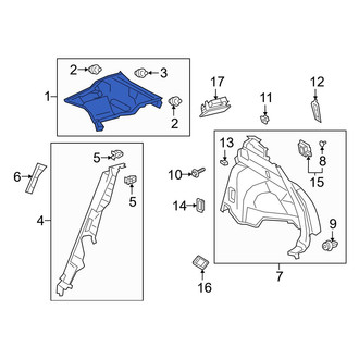 Lexus OE - Rear Left Upper Interior Quarter Panel Trim Panel