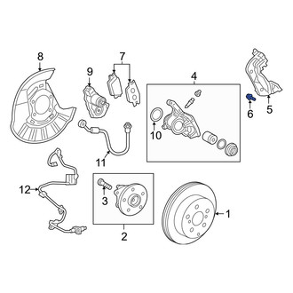 Lexus OE - Disc Brake Caliper Anchor Plate Bolt
