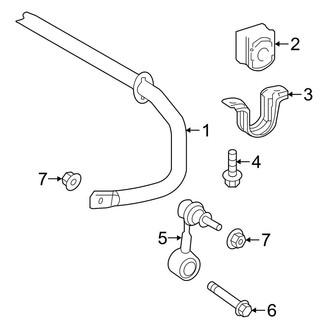 Lexus OE - Rear Suspension - Stabilizer Bar & Components