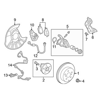 Lexus OE - Rear Suspension - Brake Components