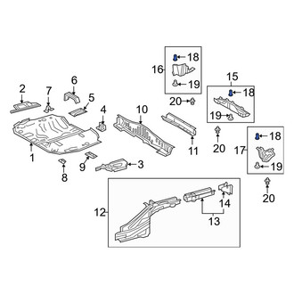 Lexus OE - Floor Pan Splash Shield Clip