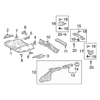 Lexus OE - Floor Pan Splash Shield Clip