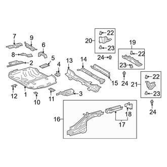 Lexus OE - Rear Body & Floor - Floor & Rails (Base / F Sport)