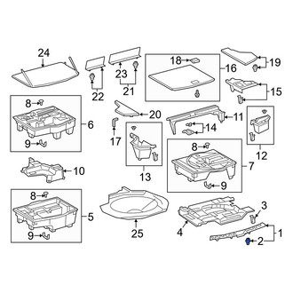 Lexus OE - Liftgate Trim Scuff Plate Clip