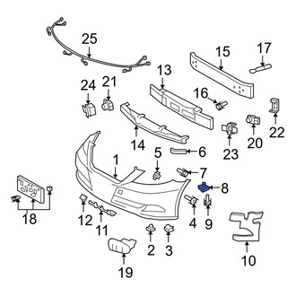 Lexus OE - Front Upper Bumper Cover Bracket