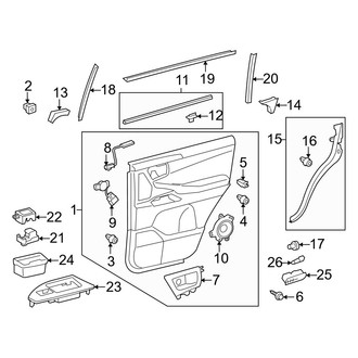 Lexus OE - Rear Door - Interior Trim