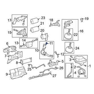 Lexus OE - Rear Left Air Suspension Compressor Line