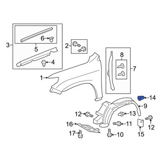 Lexus OE - Bumper Cover Grommet