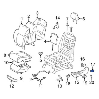 Lexus OE - Front Left Seat Lumbar Switch