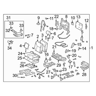 Lexus OE - Seats & Tracks - Second Row Seats (60% Side, Trim & Components)