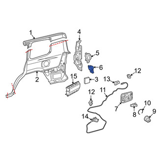 Lexus OE - Rear Left Quarter Panel Reinforcement