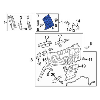 Lexus OE - Left Body D-Pillar Trim Panel