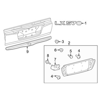 Lexus OE - Tail Gate - Exterior Trim