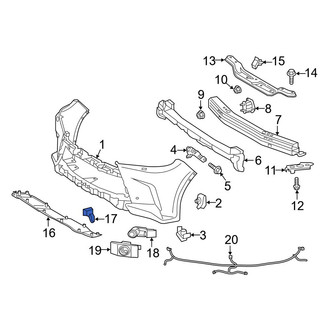 Lexus OE - Bumper Cover Spacer Panel Clip