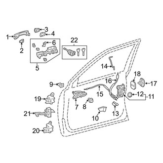 Lexus OE - Front Door - Lock & Hardware