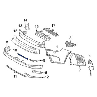 Lexus OE - Front Left Inner Bumper Cover Support Rail