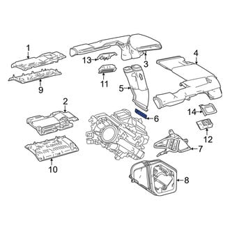 Lexus OE - Rear Lower HVAC Duct Adapter