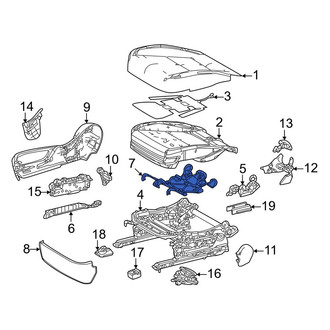 Lexus OE - Front Right Seat Cushion Spring