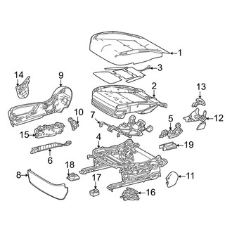 Lexus OE - Seats & Tracks - Passenger Seat Components (Seat Cushion Components, W/O Vip Seats)