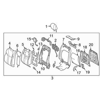 Lexus OE - Seats & Tracks - Passenger Seat Components (Seat Back Components, With Vip Seats), (Ultra Luxury)