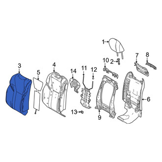 Lexus OE - Front Left Seat Back Cushion Cover