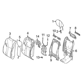 Lexus OE - Seats & Tracks - Driver Seat Components (Seat Back Components)