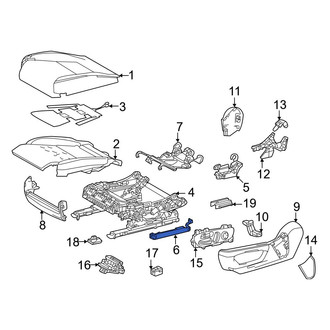 Lexus OE - Front Left Seat Track Cover