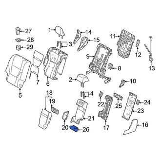 Lexus OE - Front Right Seat Back Cushion Cover
